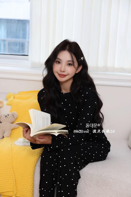 韩订单波点末代棉体感舒适亲肤居家套装睡衣 商品图7