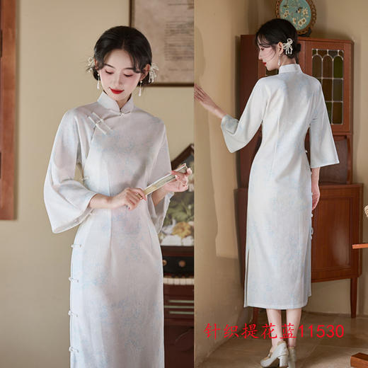 GX复古国风年轻女士日常可穿旗袍裙2025秋季新款改良新中式大袖旗袍 商品图2