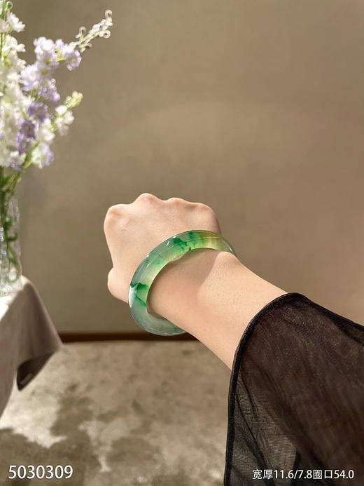 高冰种黄加绿福镯【5030309】圈口54.0~具体价格微信咨询 商品图0