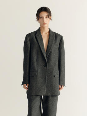 DONSEE10｜DS10AW2511-D 深灰 廓形羊毛西装