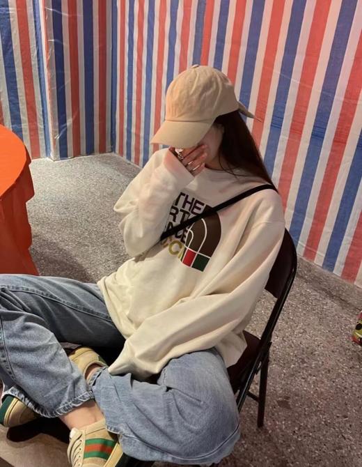 古驰 北面联名款 白色长袖卫衣 男女同款（ZY*BG） 商品图4