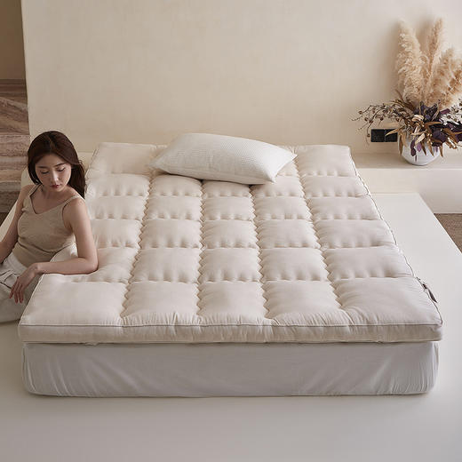 【棉麻纤维大豆床垫】棉麻床垫良品大豆纤维柔软加厚保暖民宿舍学生床褥秋冬款 商品图1