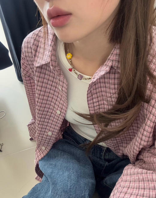 韩国订单专柜格子衬衫衬衣08182 商品图13