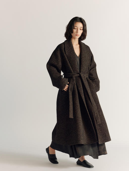 DONSEE10｜DS10AW2507-D 肌理棕 自然肌理长款大衣 商品图3