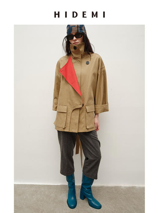 HIDEMI 进口羊毛显瘦喇叭百搭秋新款休闲裤直筒设计感6.5分裤子女 商品图11