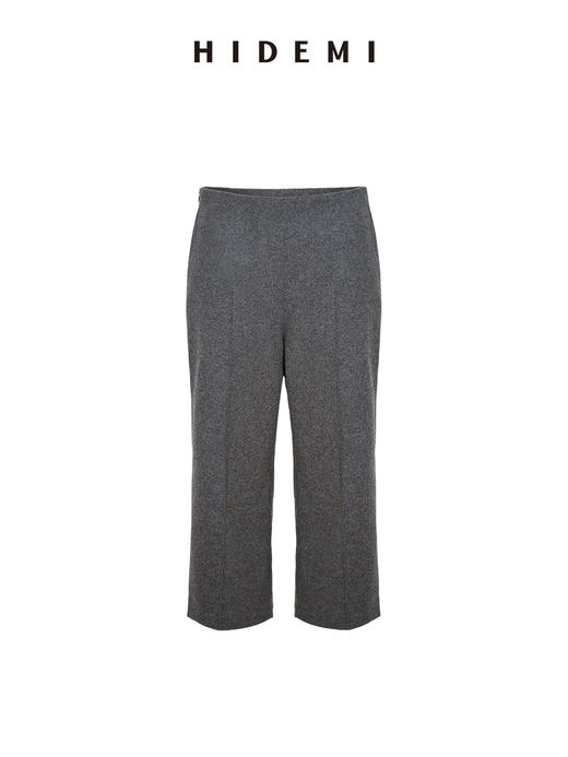 HIDEMI 进口羊毛显瘦喇叭百搭秋新款休闲裤直筒设计感6.5分裤子女 商品图12