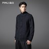 PINLI品立2025秋季新款男士高领条纹提花拉链开衫针织衫毛衣外套GD253110081 商品缩略图4