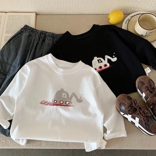 2025秋冬韩版儿童纯棉卡通撞色长袖T恤男女宝宝拼色插肩袖打底衫 商品图12