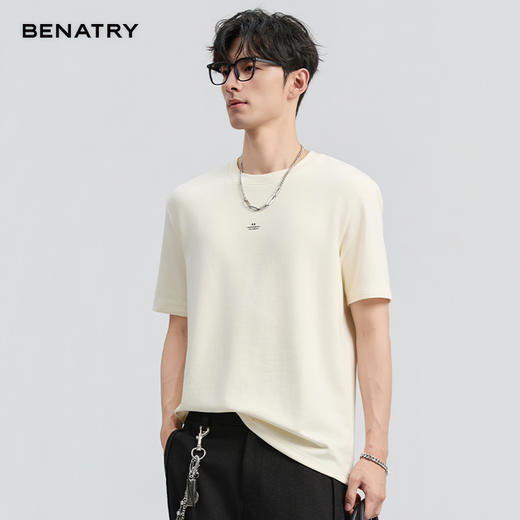 贝纳川新品内磨毛羊毛短袖T恤ECF314001 商品图2
