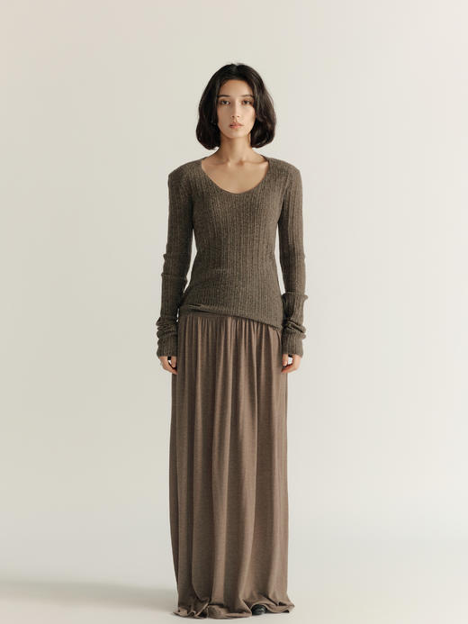 DONSEE10｜DS10AW2519-F 深灰棕 牦牛绒针织打底 商品图3