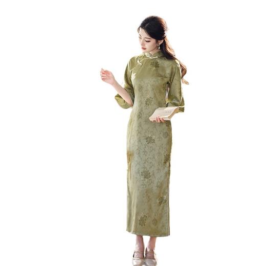 GX秋季复古国风文艺范气质改良旗袍新中式古法全开襟旗袍 商品图4