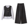 NIQIEM5528-1 2025新款套装女春秋洋气减龄显瘦穿搭一整套衬衫马甲半身裙三件套 商品缩略图4