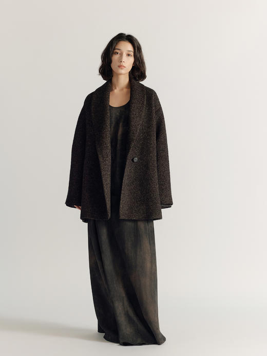 DONSEE10｜DS10AW2508-D 肌理棕 自然肌理短外套 商品图3