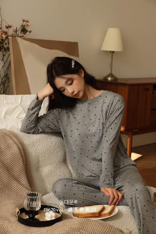 韩订单波点末代棉体感舒适亲肤居家套装睡衣 商品图4