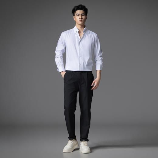PINLI品立2025秋季新款商务休闲衬衣男士纽扣尖领内搭长袖衬衫潮GD253113032 商品图1