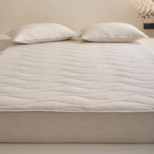 【A类天丝棉麻夹棉床笠】夹棉床笠良品天丝棉麻床笠床垫保护套床罩学生宿舍民宿织云居 商品图3