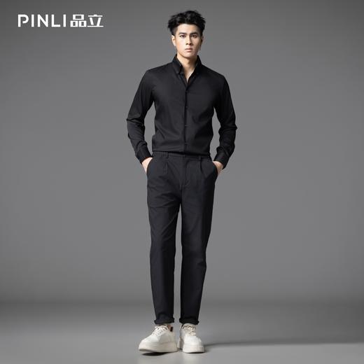 PINLI品立2025秋季新款商务休闲衬衣男士纽扣尖领内搭长袖衬衫潮GD253113032 商品图3