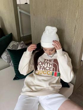 古驰 北面联名款 白色长袖卫衣 男女同款（ZY*BG）