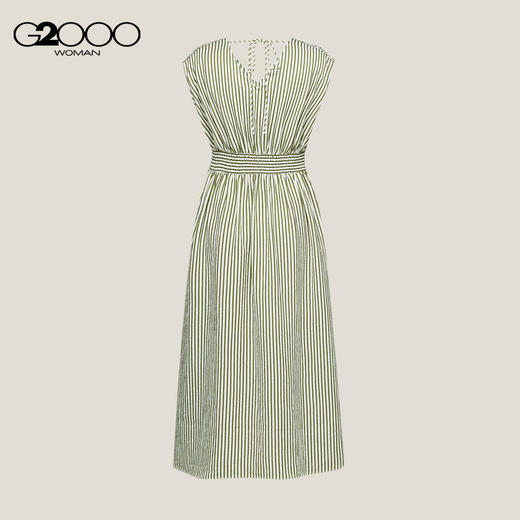 G2000女装FW25商场新款【泡泡纱】柔软舒适收腰显瘦无袖连衣裙53231075 商品图0