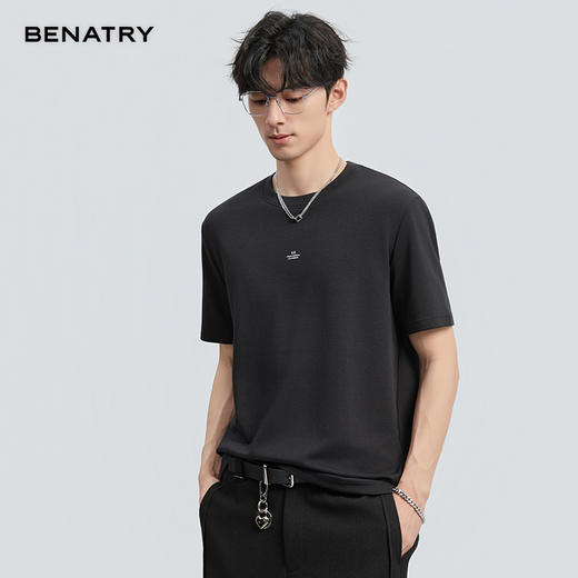 贝纳川新品内磨毛羊毛短袖T恤ECF314001 商品图5