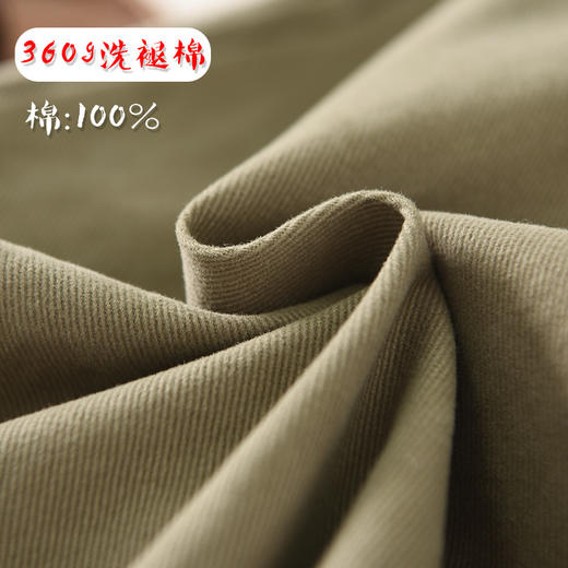 2025秋冬新款洗水棉休闲裤，松紧腰纯色直筒裤显瘦QM6576 商品图1