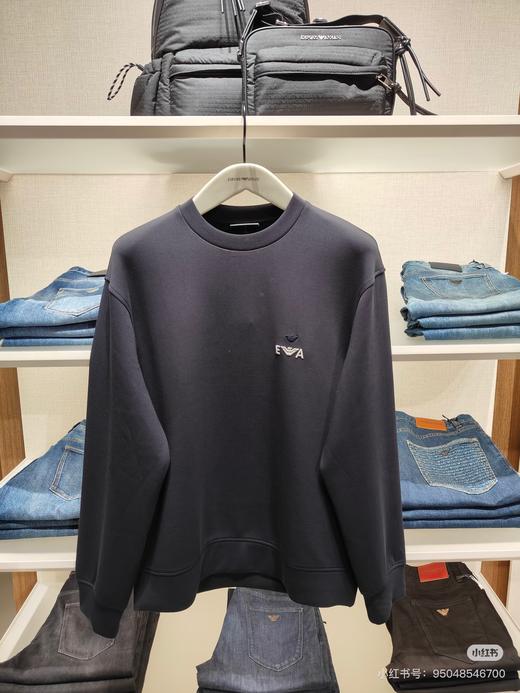 E@ 阿玛尼双鹰刺绣空气棉平纹针织圆领卫衣 Z-15607 商品图8