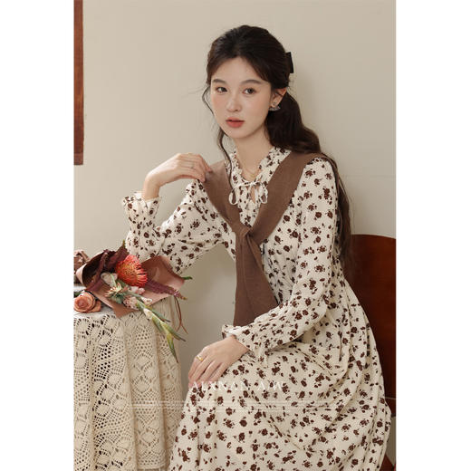 【6折秒杀】鹿向南「棕影雅韵」棕色外搭高端披肩2025春季新款时尚百搭披肩女LXN31303PJ 商品图3