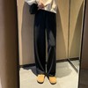 山羊绒桑蚕丝时尚宽松窄版阔腿裤 商品缩略图2
