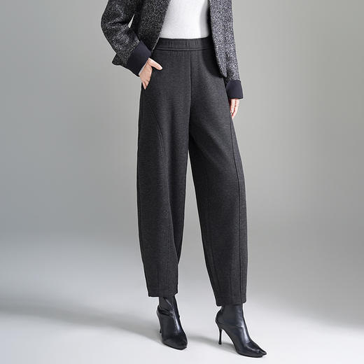 2025秋冬新款时尚印花花苞休闲裤宽松哈伦裤，高腰显瘦遮跨直筒裤CXCY2529 商品图2