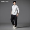 PINLI品立2025秋季新款男士拉链门襟高领条纹提花打底针织衫毛衣GD253110078 商品缩略图3
