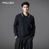 PINLI品立2025秋季新款男士拉链门襟翻领打底套头针织衫毛衣上衣GD253110080 商品缩略图2