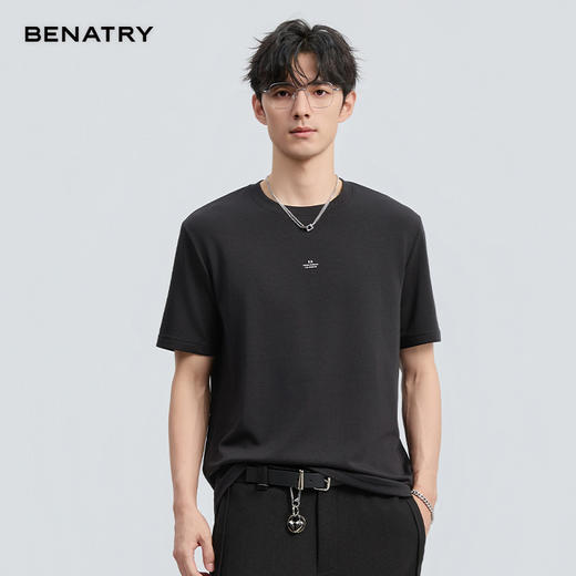 贝纳川新品内磨毛羊毛短袖T恤ECF314001 商品图4