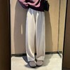 山羊绒桑蚕丝时尚宽松窄版阔腿裤 商品缩略图1