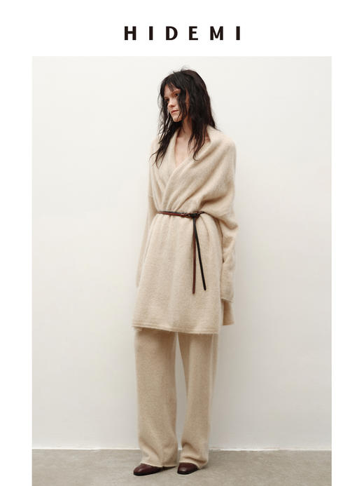 HIDEMI 进口西班牙头层牛皮腰带手工制作复古乌木棕色极细皮带 商品图3