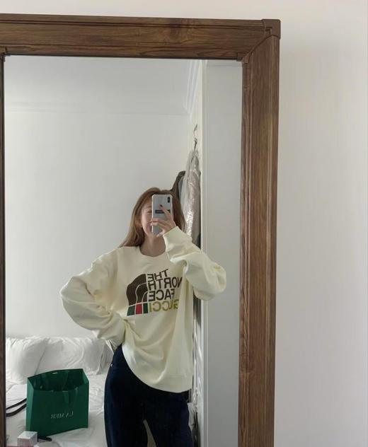 古驰 北面联名款 白色长袖卫衣 男女同款（ZY*BG） 商品图1