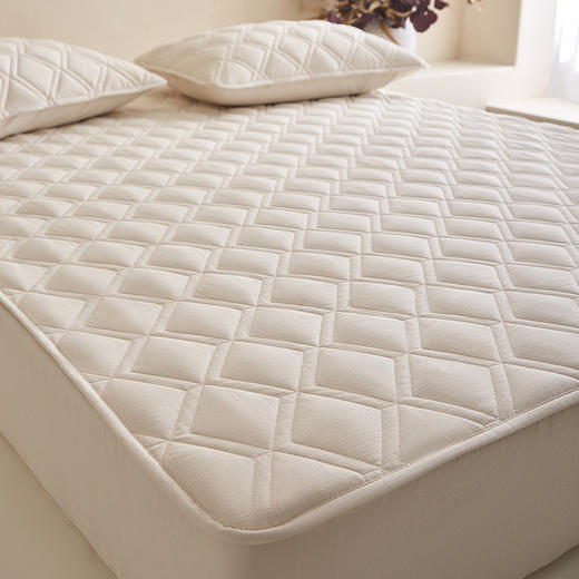 【A类麻立方夹棉床笠】棉麻床笠良品夹棉床垫保护套学生民宿A类宿舍可机洗床笠 商品图1