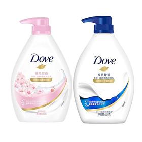 多芬 樱花甜香+深层莹润沐浴乳优惠装 550g*2瓶/组