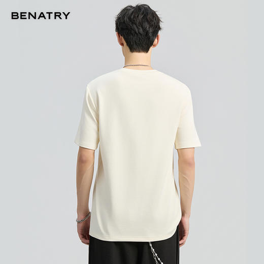 贝纳川新品内磨毛羊毛短袖T恤ECF314001 商品图3