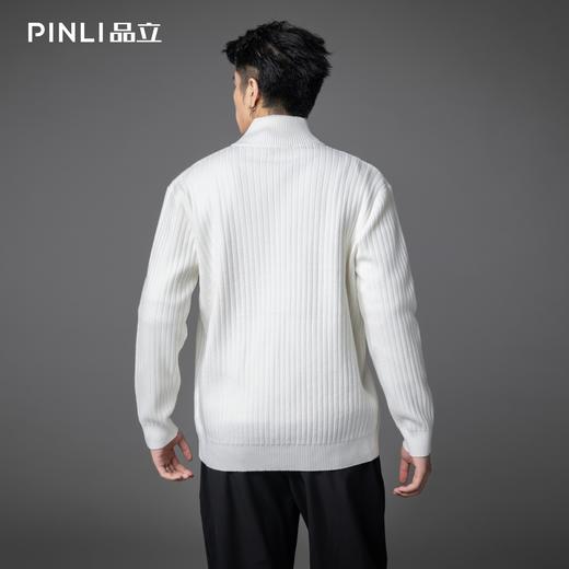 PINLI品立2025秋季新品立领拉链开衫针织衫男士潮牌毛衣外套上衣GD253110082 商品图4