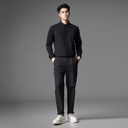PINLI品立2025秋季新款商务纯色打底休闲衬衫正装长袖弹力衬衣男GD253113044 商品图4