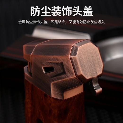 （二合一 打火机+雪茄刀）复古防风打火机金属耐用雪茄艾灸点火神器送男友礼物 商品图4