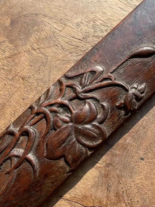 黄花梨雕花卉纹文房臂搁，顺丰包邮 商品图4