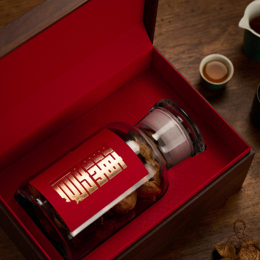 山韵【陈皮单玻璃罐大号  红色】55元一套/一箱6套 商品图2