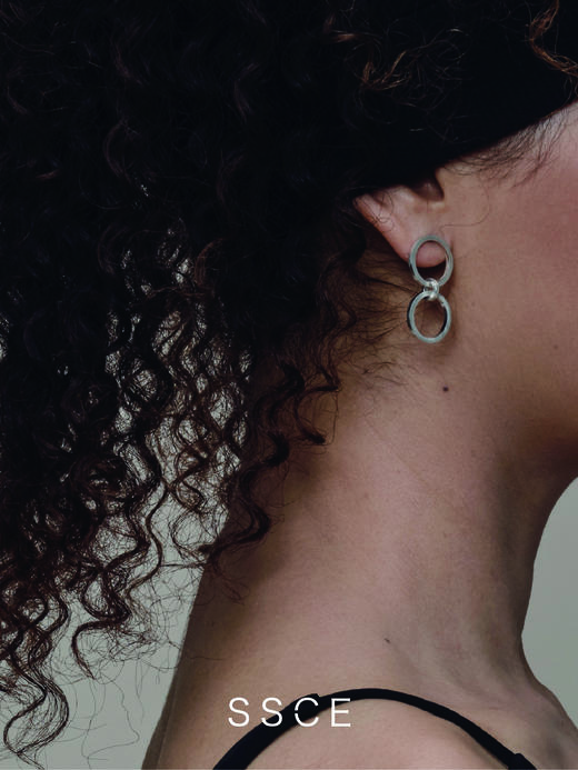 SSCE｜222SAB2E108F Earrings黑洞耳环15x30mm【BLACK HOLE】 商品图1