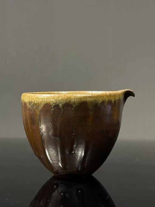 柴烧窑褐地流淌黄釉公道杯套组，顺丰包邮 商品图12