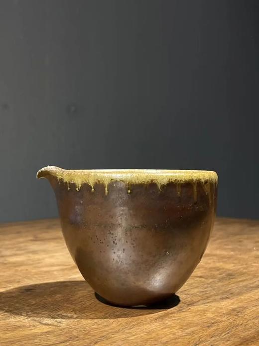 柴烧窑褐地流淌黄釉公道杯套组，顺丰包邮 商品图13