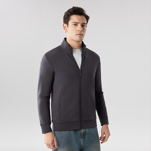 【合作款】男砂洗拉链立领外套 商品图2