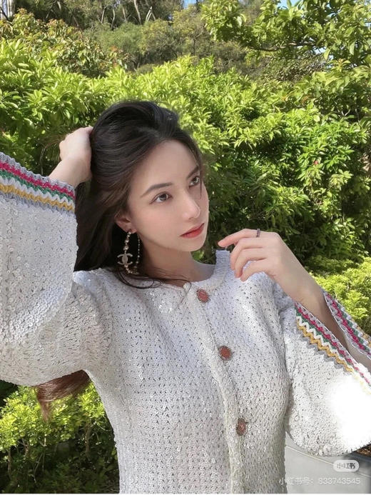 TY334-CHANEL香奈儿 SS22 亮片单排扣纯色圆领夹克小香风外套 女款 白色（PG） 商品图2