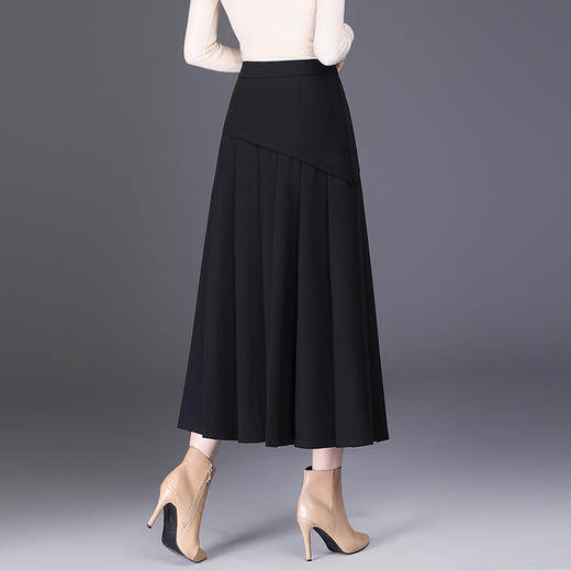 MYX垂坠感百褶大摆裙通勤修身A字裙2025年秋季新款显瘦高腰半身裙 商品图2