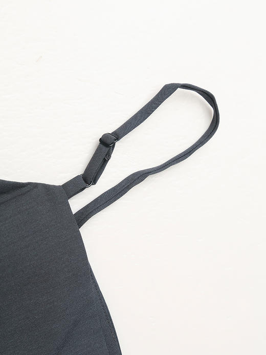 简约风深灰色吊带连衣裙女 排扣修身中长款气质内搭裙 商品图2